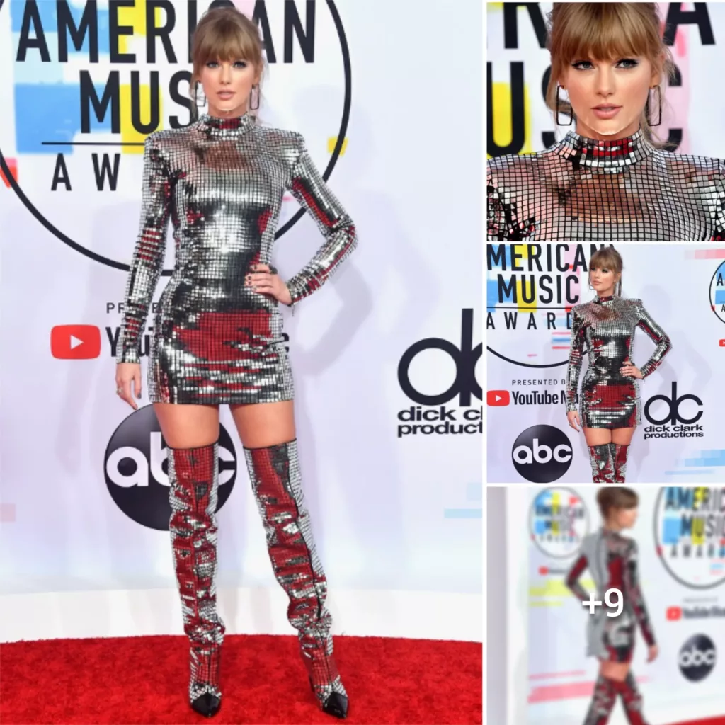 “Taylor Swift Shimmered in a Stunning Balmain Dress at the 2018 AMAs”