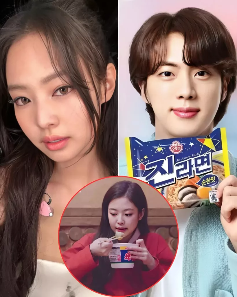 Unexpected Twist: BLACKPINK’s Jennie and BTS’s Jin Collaborate in a Surprising Ramen Promotion Strategy